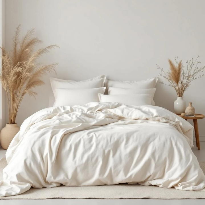 White Linen Housewife Pillowcase | Premium Crisp Linen Bedding