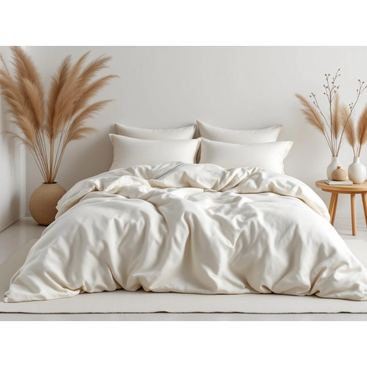 White Linen Housewife Pillowcase | Premium Crisp Linen Bedding