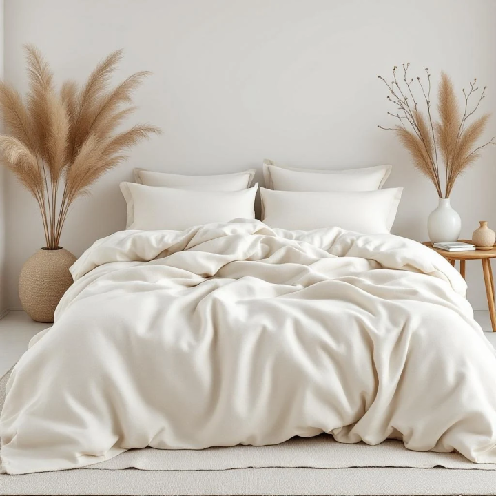 White Linen Housewife Pillowcase | Premium Crisp Linen Bedding