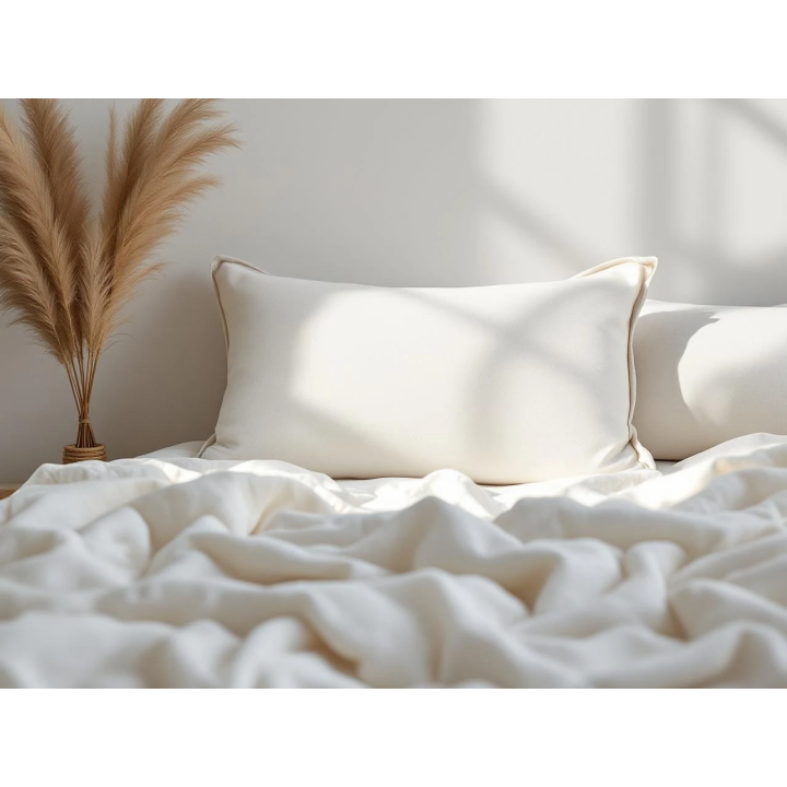 White Linen Housewife Pillowcase | Premium Crisp Linen Bedding