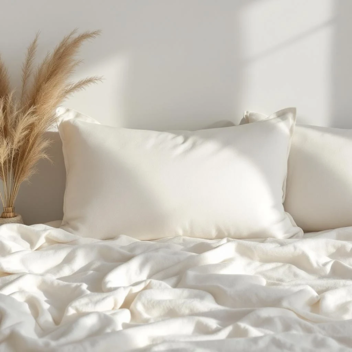 White Linen Housewife Pillowcase | Premium Crisp Linen Bedding