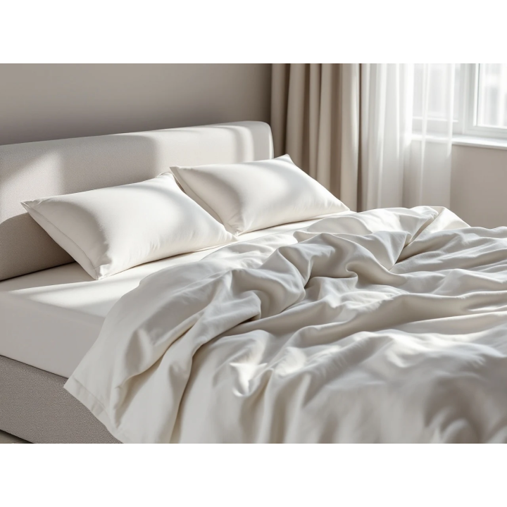 White Linen Fitted Sheet | Premium Crisp Linen Bedding