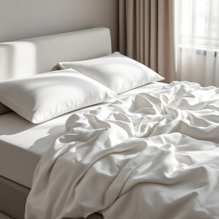 White Linen Fitted Sheet | Premium Crisp Linen Bedding