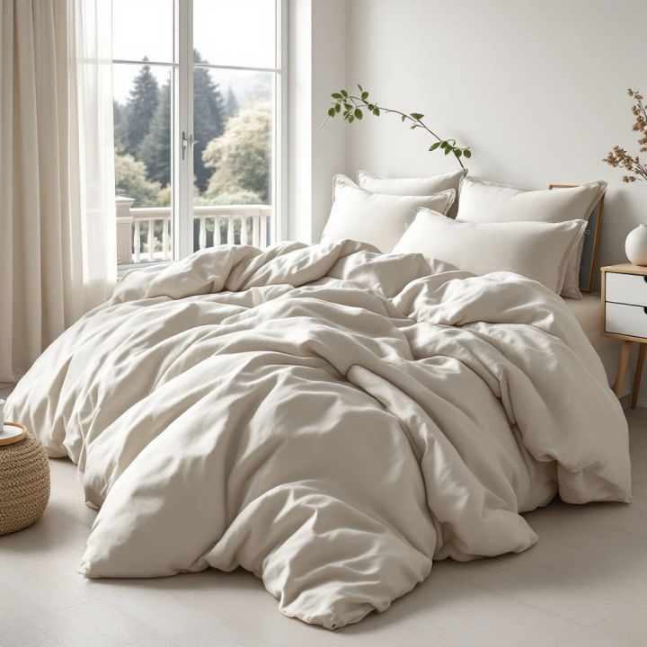 White Linen Duvet Cover | Premium Crisp Linen Bedding