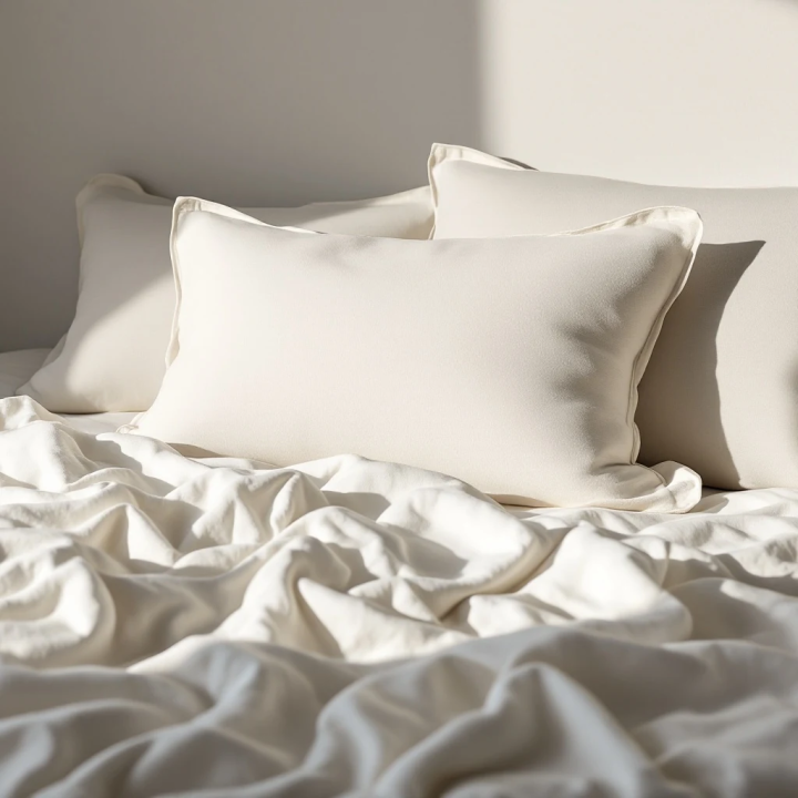 White Linen Frilled Pillowcase | Premium Crisp Linen Bedding