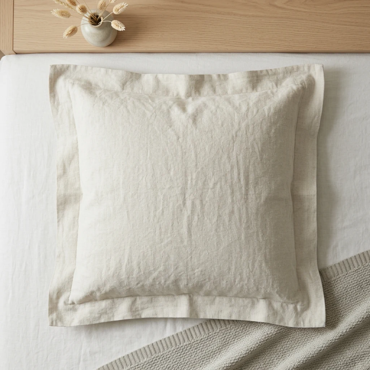 White Linen Oxford Pillowcase | Premium Crisp Linen Bedding