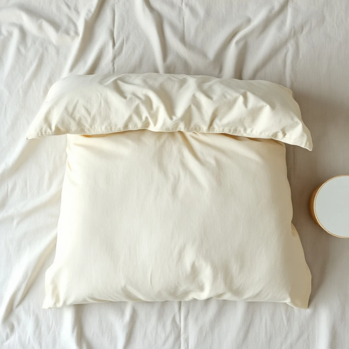 Oatmeal natural linen duvet cover set, studio shot, modern Scandinavian bedroom